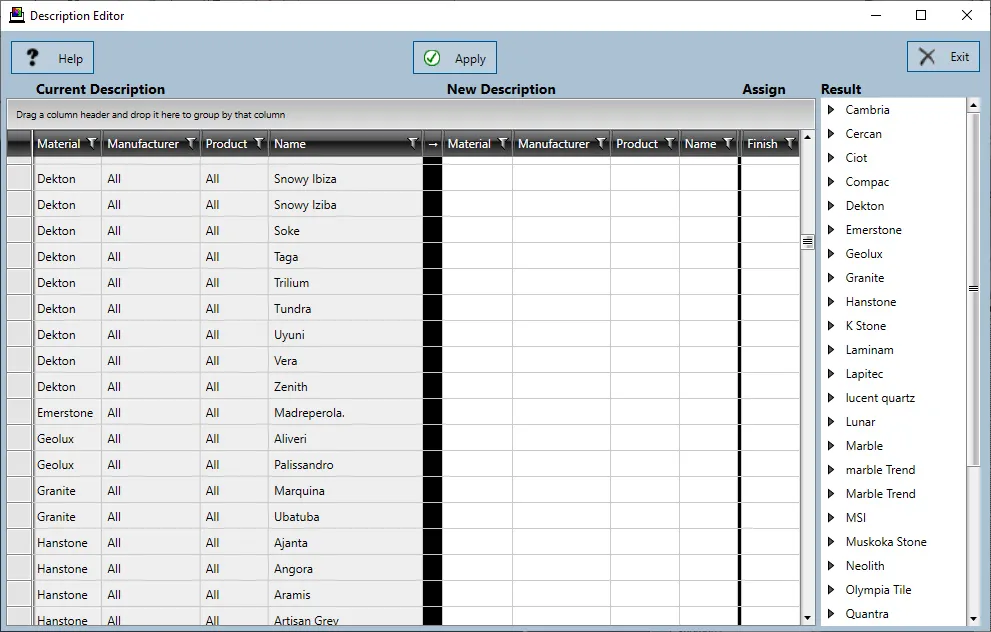 Description Editor